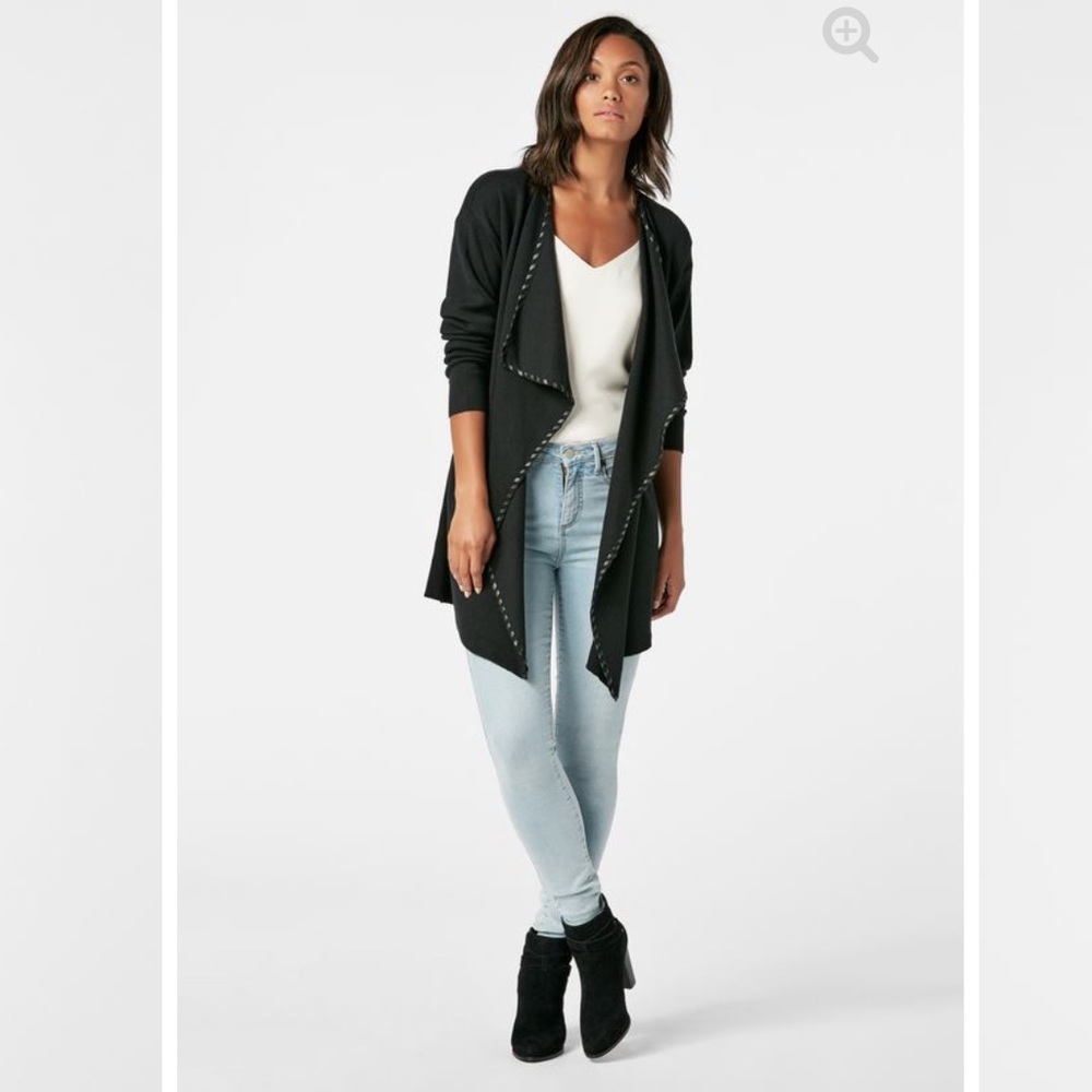 Whip Stitch Cardigan / Size: M / Black